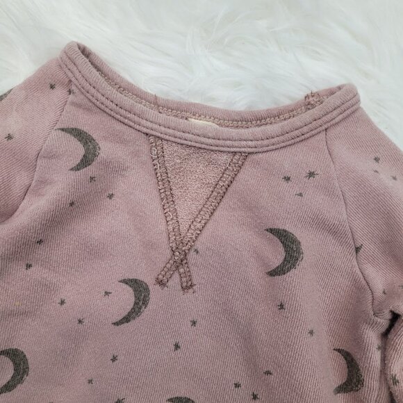 Childhoods Crewneck Lunar Mauve Moon Peplum Ruffle Long Sleeve Sweatshirt 3-6M - Picture 4 of 6